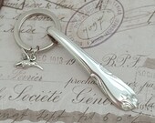 Key Chain Silverware Spoon Handle Handmade Silver plate KC1915