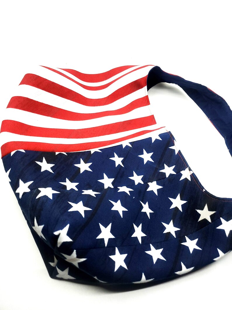 PATRIOTIC HOBO BAG| Stars & Stripes Fabric Tote| American Flag Hobo ...