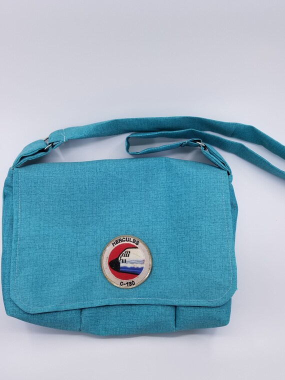 teal messenger bag