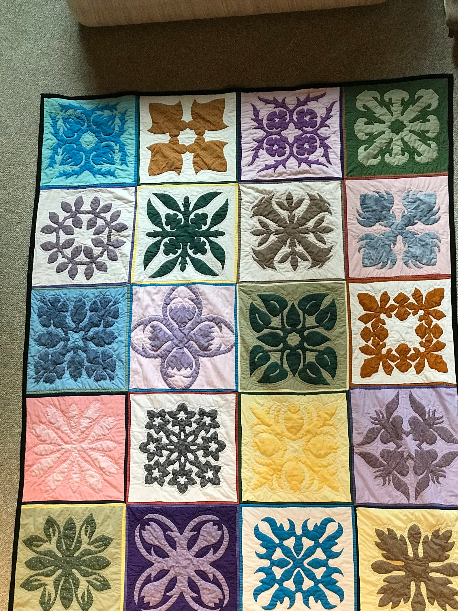 Flowers of Hawaii Quilt Etsy