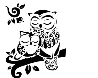 Download Owl silhouette | Etsy