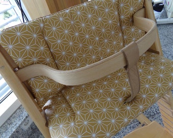 Tripp Trapp Sitzkissen-Set Junior beschichtet Farbe ocker-gelb passend für Stokke Hochstuhl 2-teiliges Kissenset