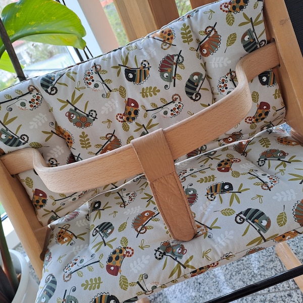 Tripp Trapp Sitzkissen-Set Junior beschichtet Farbe beige passend für Stokke Hochstuhl 2-teiliges Kissenset