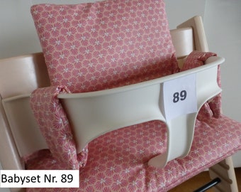 Tripp Trapp Sitzkissen-Set beschichtet passend für Stokke Hochstuhl 2-teiliges Kissenset Blumenmuster verschiedene Farben