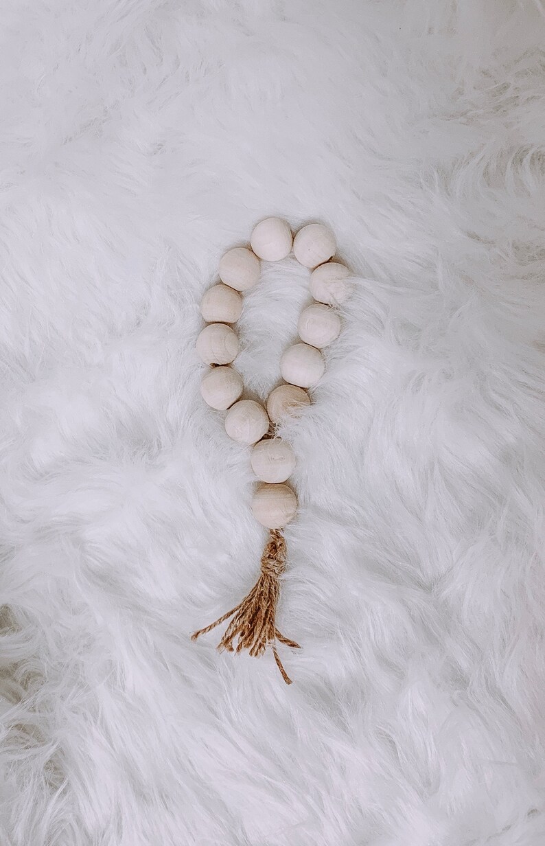 Napking Rings Natural Wooden Beads RusticFarmhouse