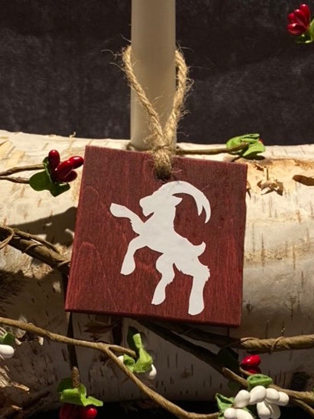 Yule Goat Tree Ornament. Yule Winter Solstice Asatru Heathen Pagan