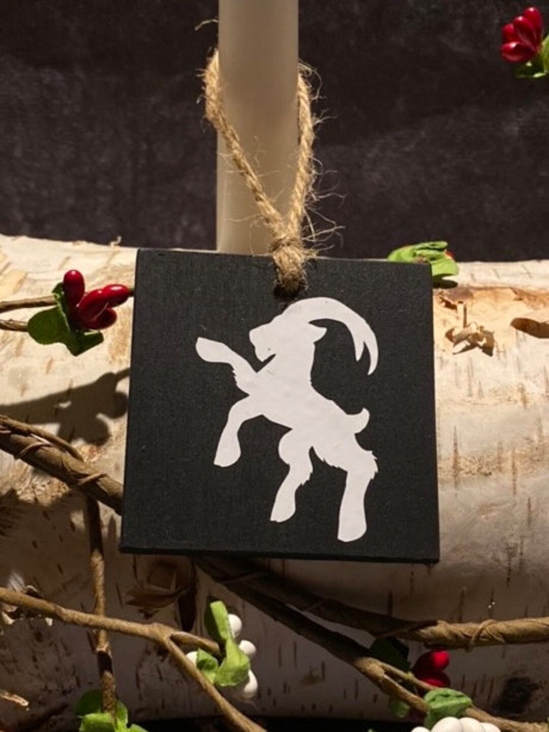 Yule Goat Tree Ornament. Yule Winter Solstice Asatru Heathen Pagan