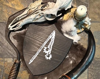 Medieval mace / shield wall hanger.