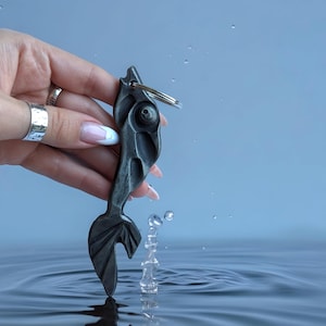 Fish keychain, metal gift for fisherman, unique key chain