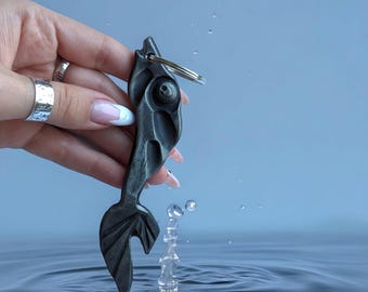 Llavero de pez, regalo de metal para pescador, llavero único