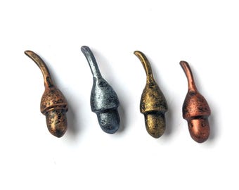 Handgeschmiedete Eisen Eichel Dekor, rustikale Metall Herbst Ornament, Schmiedeeichel 6 cm