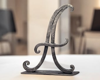 Lettre En Métal Noir Pour Décoration DIY - Alphabet A à Z, Dimensions ~5x7,5 Cm, Style Rustique - 9