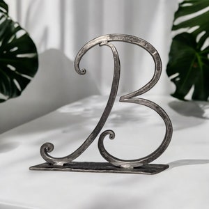 Letra de hierro de la A a la Z, letra con el nombre de la familia, decoración de mesa, regalo de cumpleaños personalizado