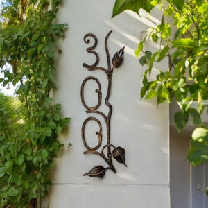 custom vertical House Number Plaque, personalized house sign, Front Door Decals Address Plaque Outdoor