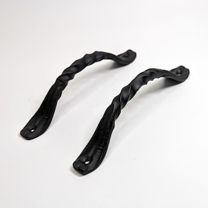 Hand-Forged Wrought Iron Door Handle: Vintage-Style Hardware