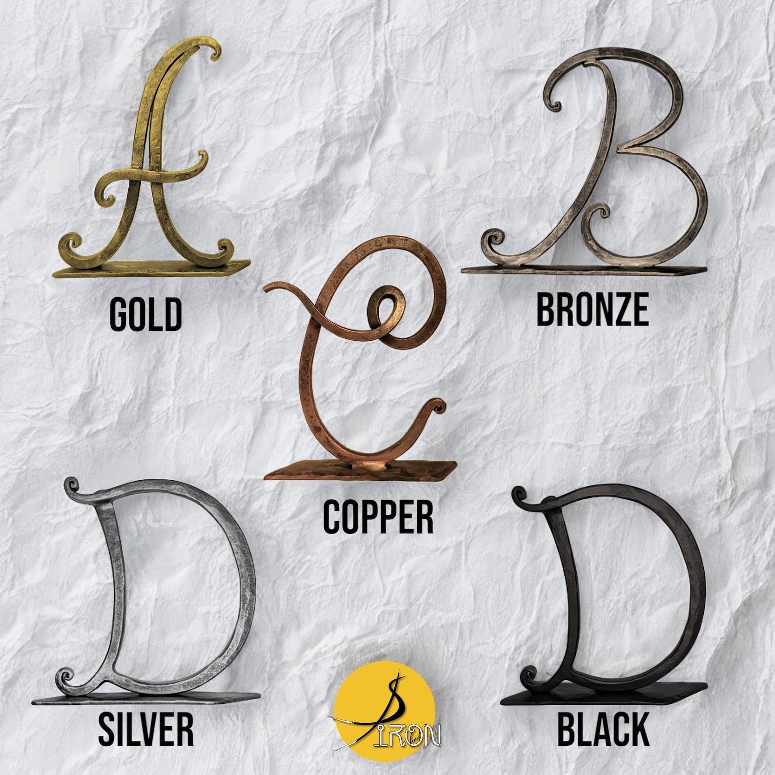 Custom Iron Letter A-Z, Hand Forged Decor - Etsy