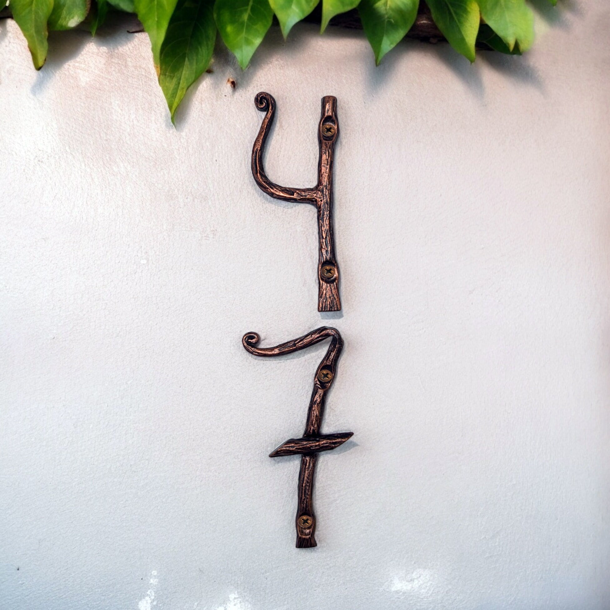 7'' Wrought Iron House Number - Custom Metal Address Sign - Etsy