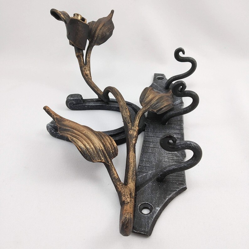 Key holder for wall with key rings Iron Hook key chain wall key holder key rack hallway decor entryway decor iron gifts manly gift mens gift