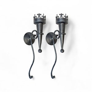 Medieval Torch Candle Holder Sconce - Set of 2