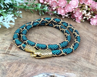 Snake Necklace, Ouroboros Chain, Snake Choker