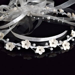 Hair wreath, Ivory hair wreath, communion, wedding