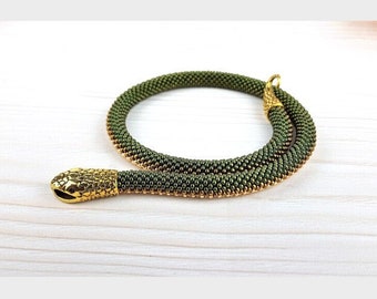 Collar de serpiente, cadena Ouroboros, gargantilla de serpiente