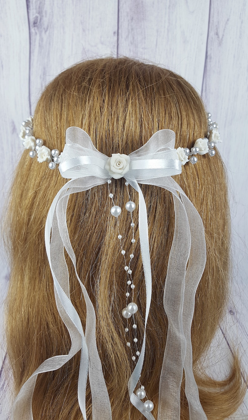 Hair wreath, communion, wedding image 10