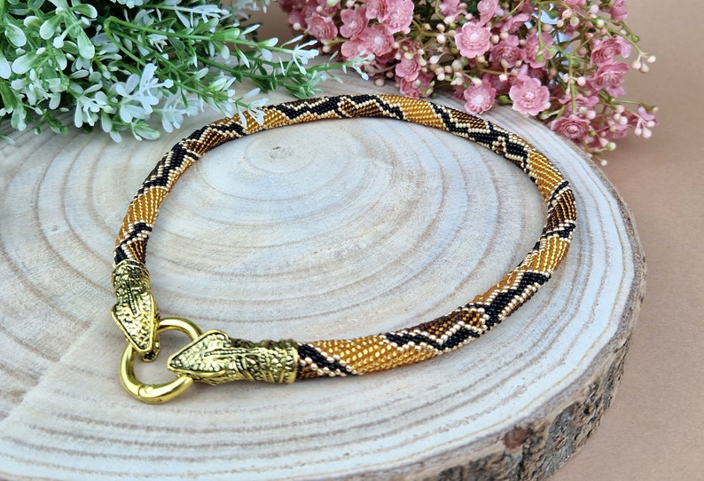 Schlangen Halskette, Ouroboros Kette, Schlangen Halsband Bild 3