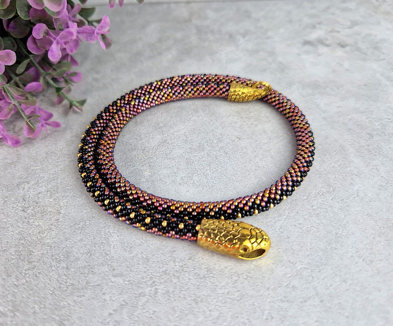 Collana serpente, catena Ouroboros, girocollo serpente immagine 7