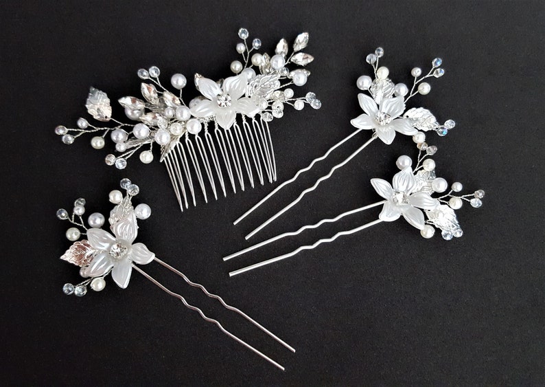 Bridal hairpin, wedding, communion. image 5