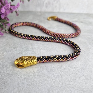 Collana serpente, catena Ouroboros, girocollo serpente immagine 1