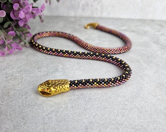 Collar de serpiente, cadena Ouroboros, gargantilla de serpiente