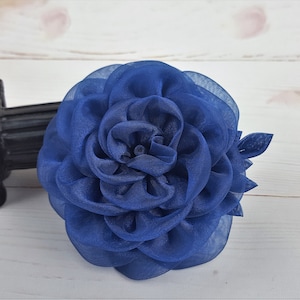 Alfileres flores, broche, boda Marineblau