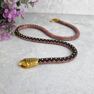 Collana serpente, catena Ouroboros, girocollo serpente immagine 5