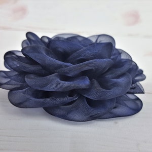 Alfileres flores, broche, boda Navy Blau