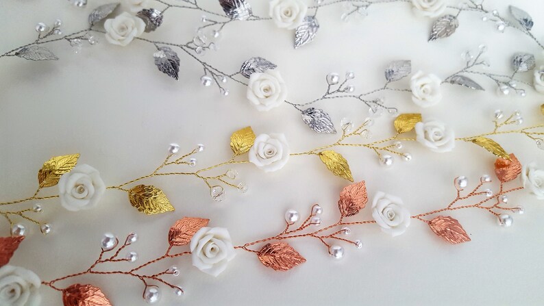 Bridal wreath Wedding headband Bride Diadem.