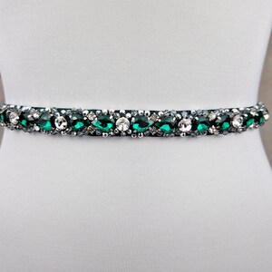 Brautgürtel Perlen, Brautgürtel Strass, Braut Schärpe Strass, Brautjungfer Strass. Bild 4