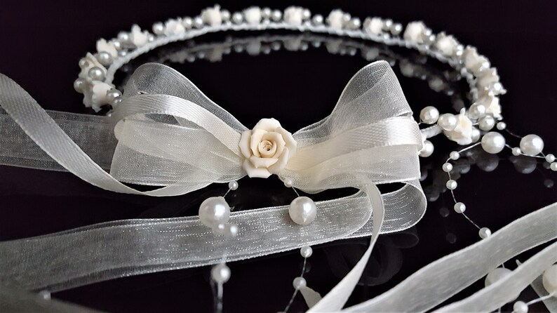 Hair wreath, communion, wedding image 9