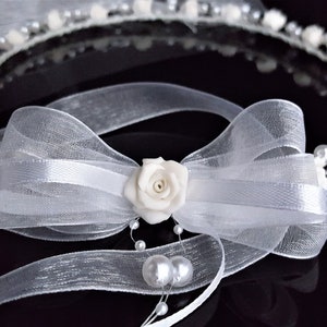 Hair wreath, communion, wedding image 6