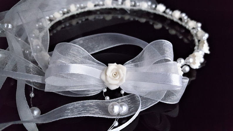 Hair wreath, communion, wedding image 6