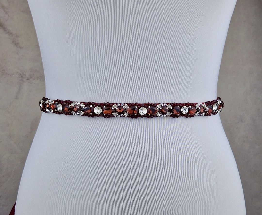 IYOU Perla Nozze Cintura a Fusciacca Strass Rosa Nastro Cintura del Vestito Brillante Cristallo Sposa Cinture da Sposa Accessori per Donne e Ragazze