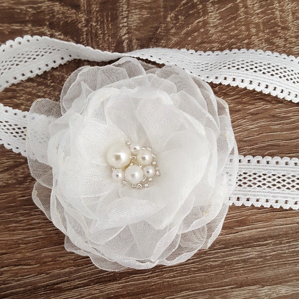 Baby hair band, christening, wedding.