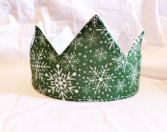 Fabric Christmas crown crackers crown stocking filler reusable Eco friendly
