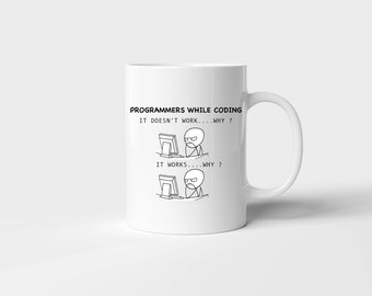 Programmers while coding Mug Novelty Gift Printed Tea Coffee Ceramic Mug Multiple designs