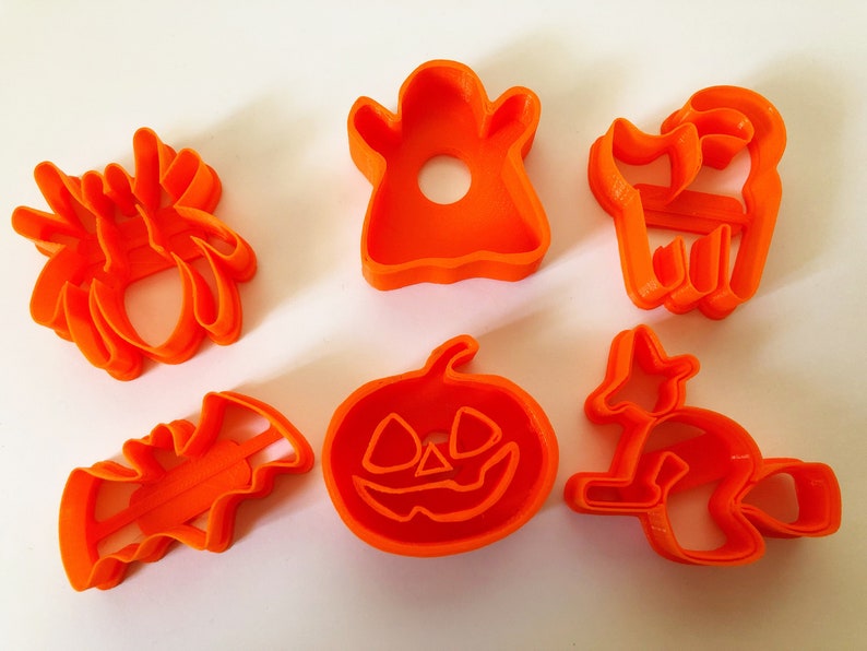 Halloween Themed Cookie Cutter 3D Printed Set of 6 Etsy