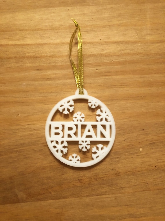Personalised Christmas ornament 3D printed tree decoration Etsy