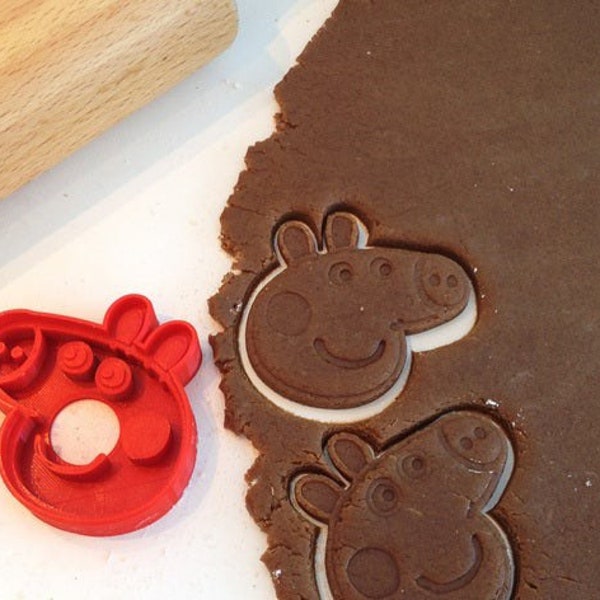 Peppa Pig themed Cookie Cutter fondant cutter 3D printed