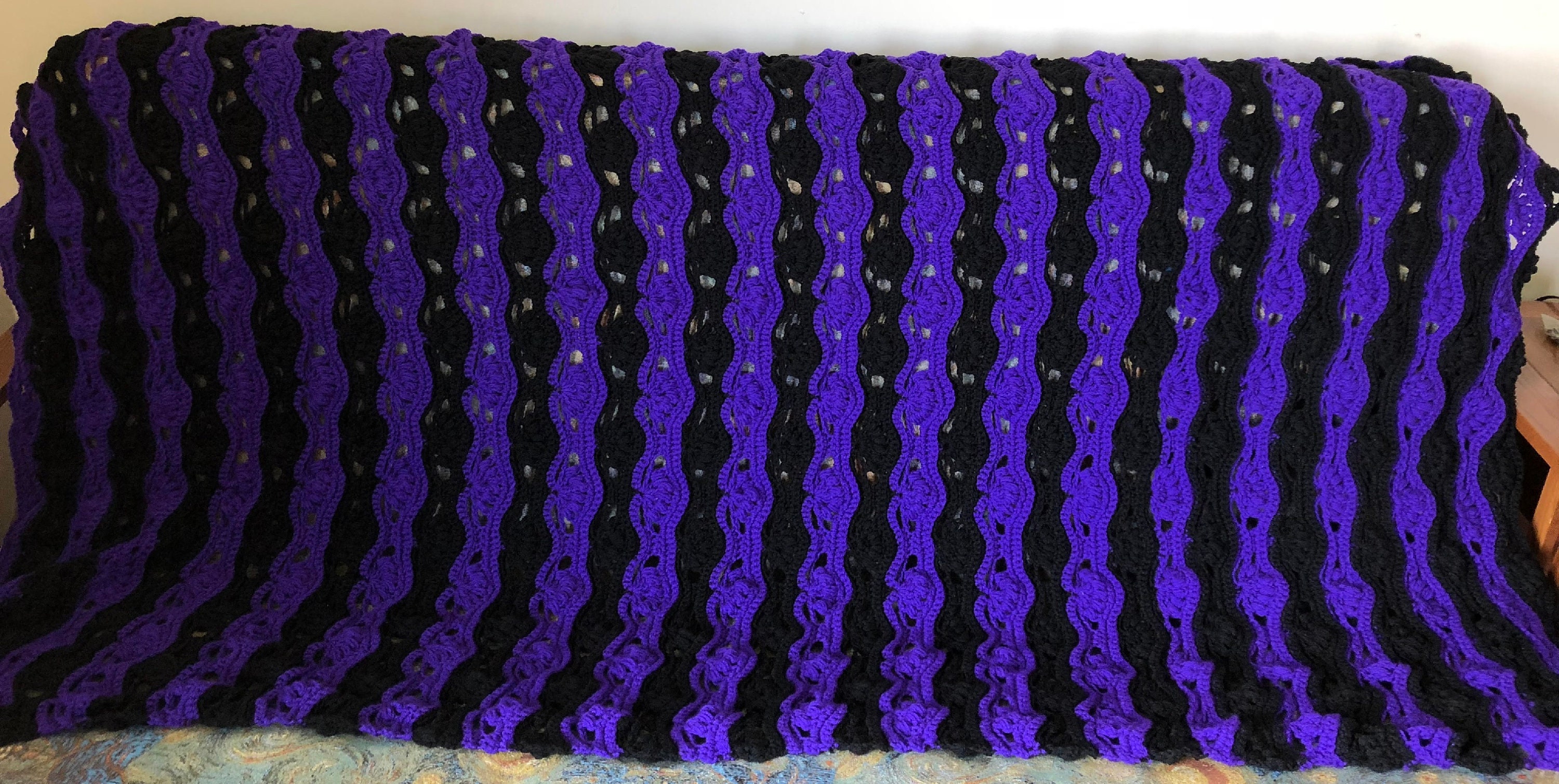 Puff Shell Ripple Afghan Ripple Puff Afghan (throw) - Etsy