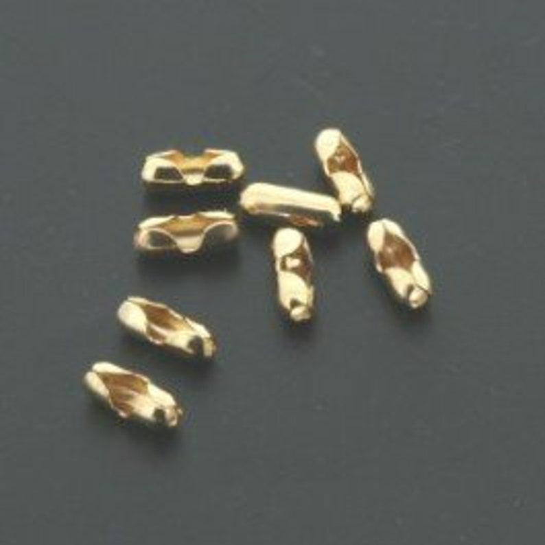 1,2 mm Golden Ball Chain closure image 1