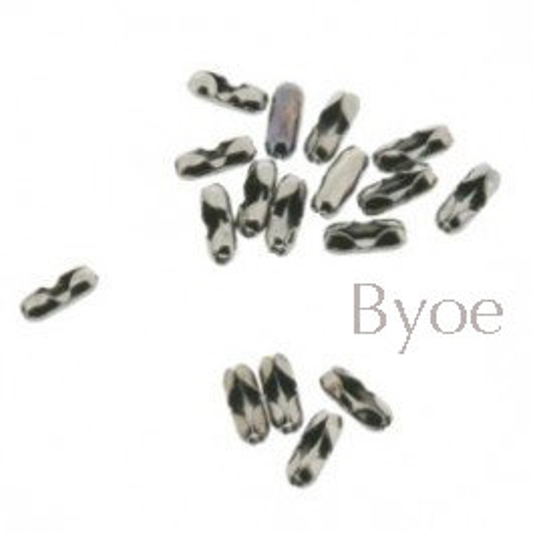 12 Mm Black Nickel Ball Chain Closure Etsy